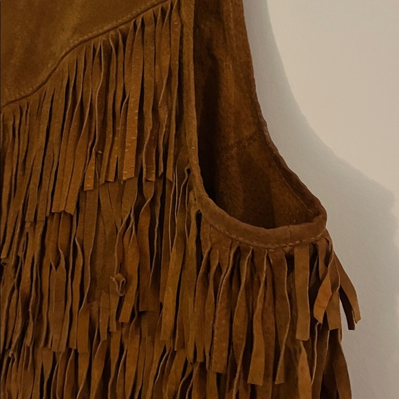 Leather Fringe Vest~ size S - Picture 4 of 6
